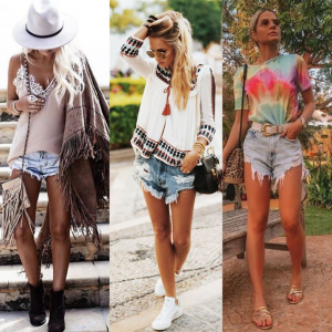 Foto: Moda boho chic: aposte no combo 'quimono e short jeans' para  conseguir um look leve e com a cara do verão - Purepeople