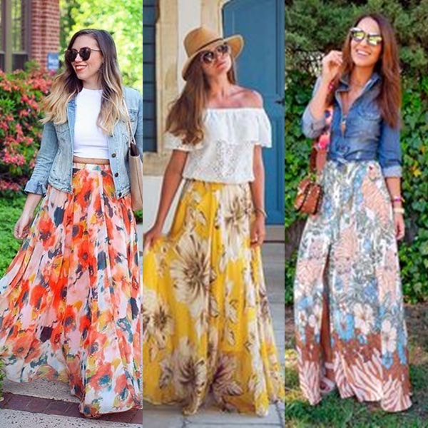 Saia longa estampada: looks e inspirações · Anatomia de uma leitora